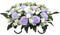 Cemetery Flower Saddle,Artificial Graveyard Flowers Grave Decorations,Headstone Flower Saddle Fade,Artificial Peonies Grave Memorial Flowers for Headstones Decoration (Purple White)